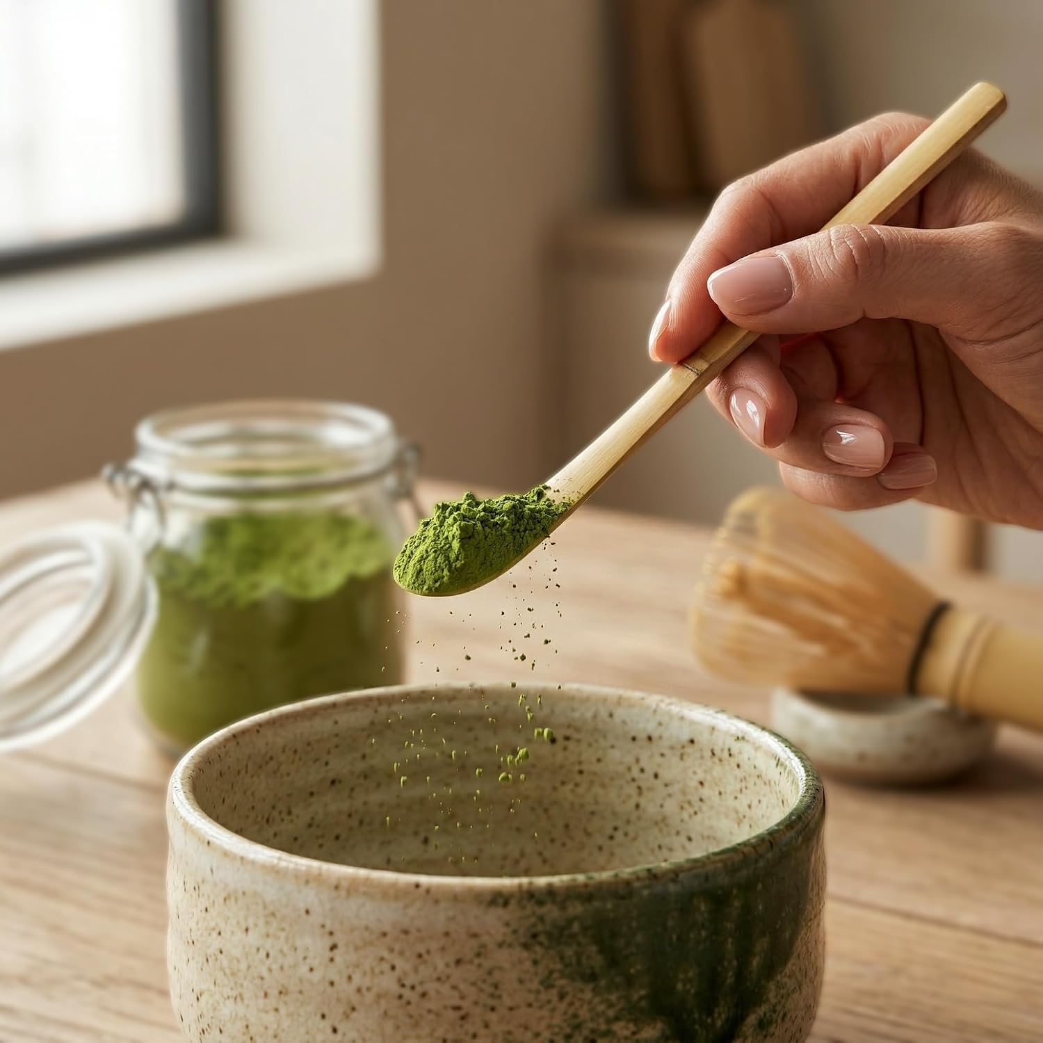 Restaurantware Natural Bamboo Matcha Scoop, 6.5 In