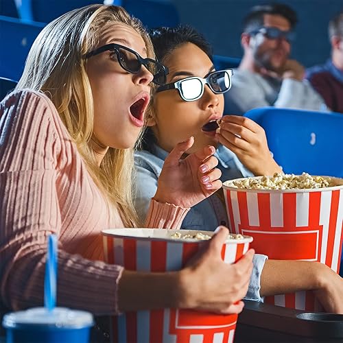 Miniatura 5 de TOUMEI Gafas Reald 3D, polarizadas circulares, no intermitentes, pasivas, 3D, para cine en formato Reald/proyector de TV 3D polarizado pasivo, gafas