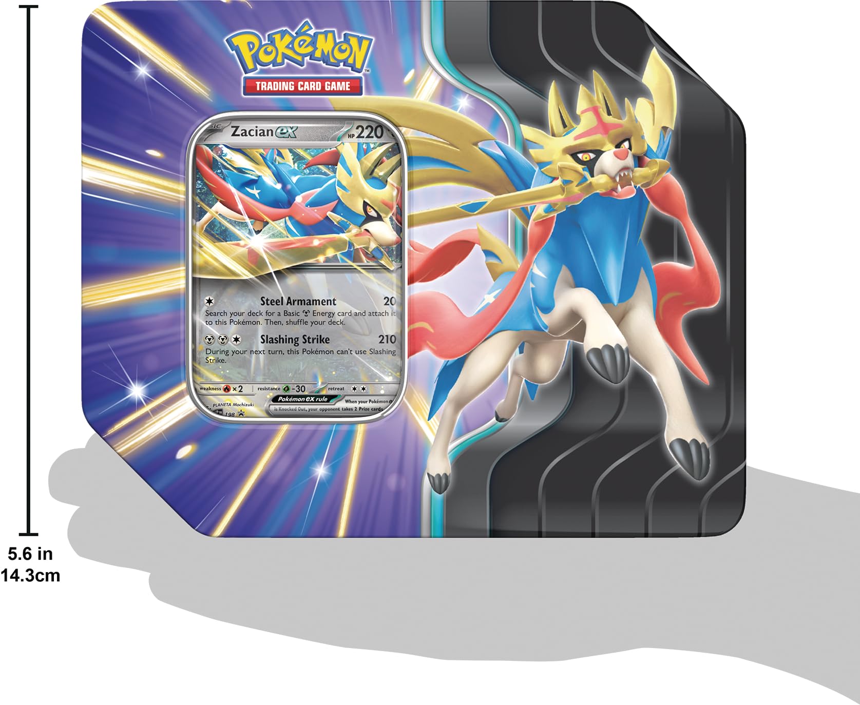 Tainz Amazon.com: Pokemon TCG: Slashing Legends Tin - Zacian ex - 5