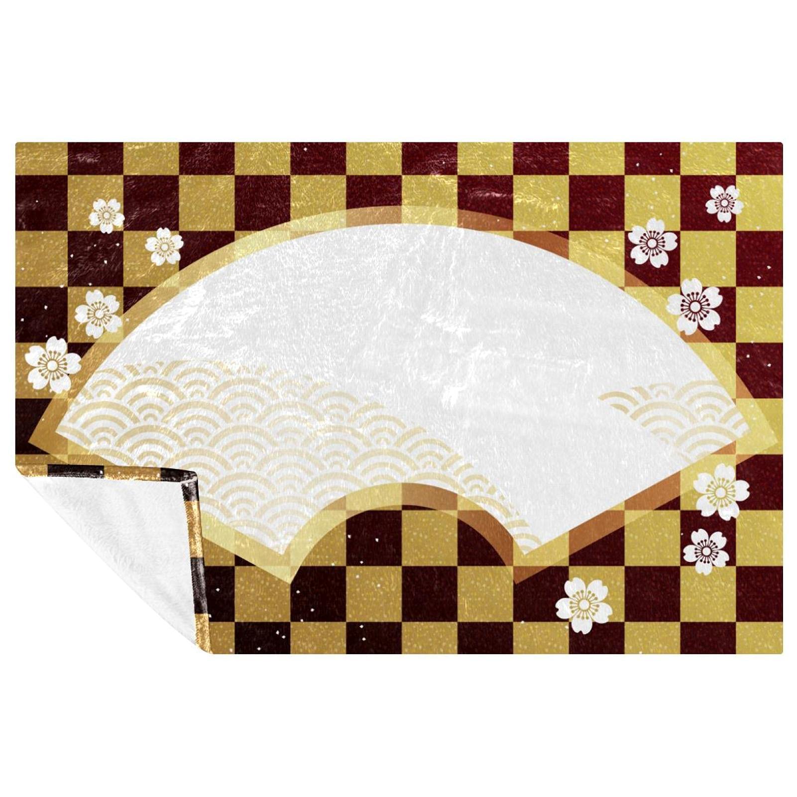 Plaid chaud couverture douce thermique 150x100 carreaux