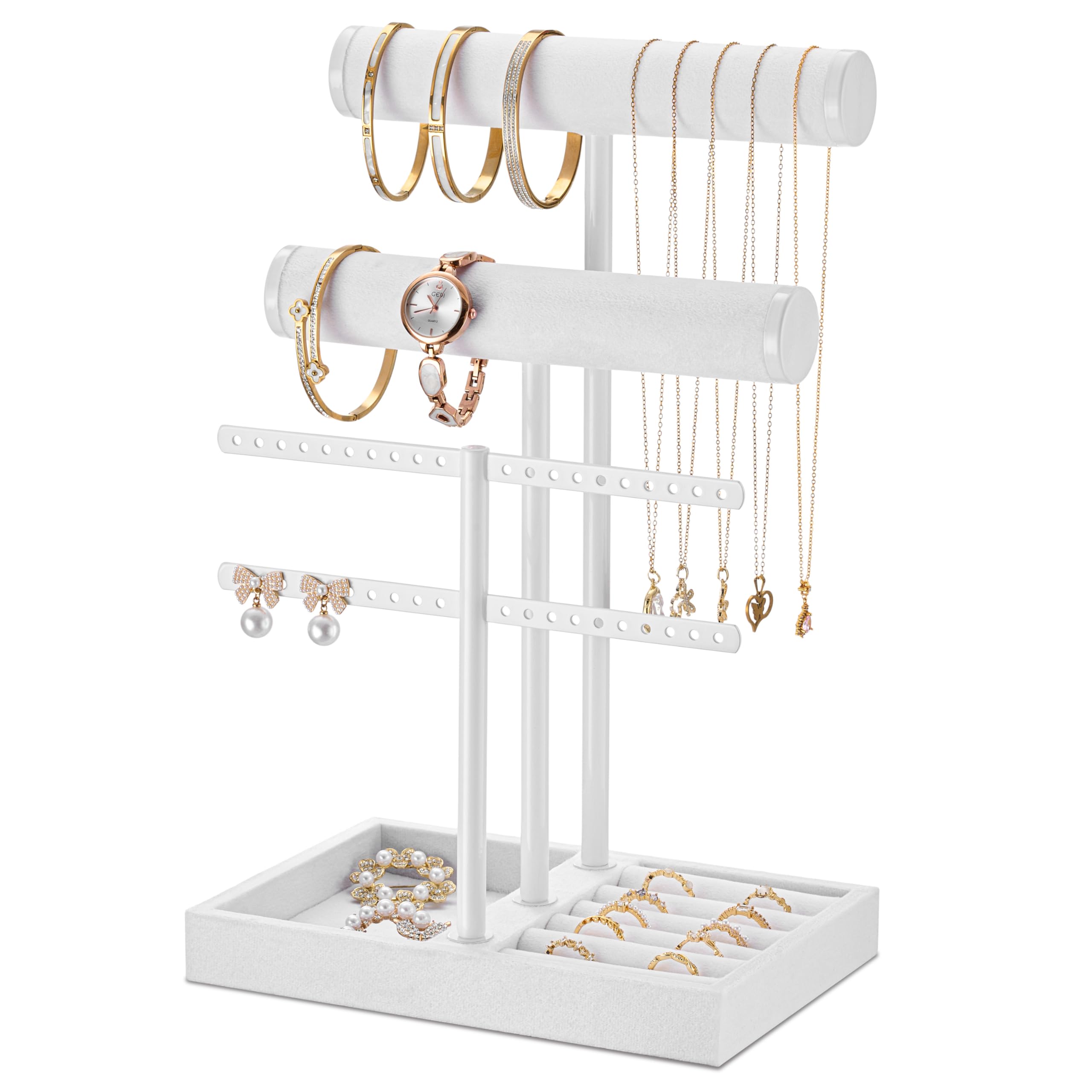 Jewelry Organizer Stand for Necklaces, Bracelets, Earrings, Rings, PW