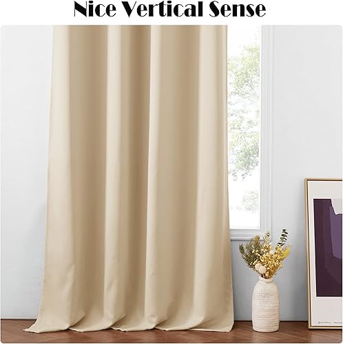 Miniatura 2 de RYB HOME Cortinas 100% opacas para sala de estar, cortinas de sombra completa, tratamiento de ventana ideal para personas que duermen de día (70 x