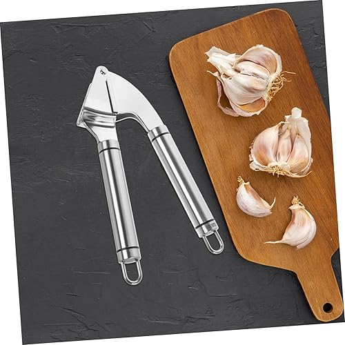 Miniatura 6 de VALICLUD Stainless Steel Garlic Press Manual Crusher and Peeler Kitchen Tool Multifunctional Garlic Mincer and Ginger Crusher Easy to Clean