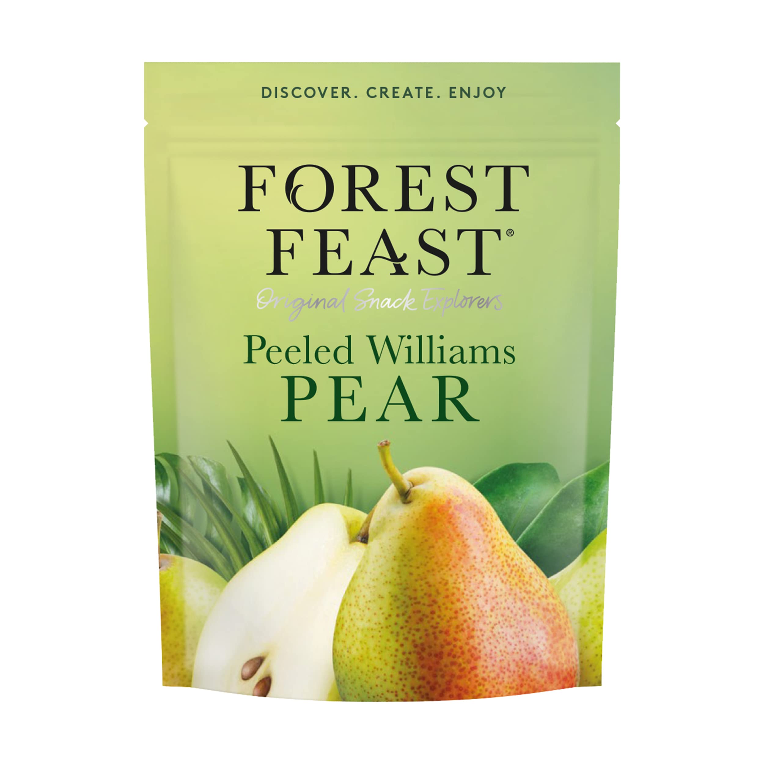 FOREST FEASTWilliams Pears 6 x 120g | Award Winning Healthy Snack with 100% Naturally Dried Pear Fruit Pieces with No Added Sugar, High in Fibre & Low Fat