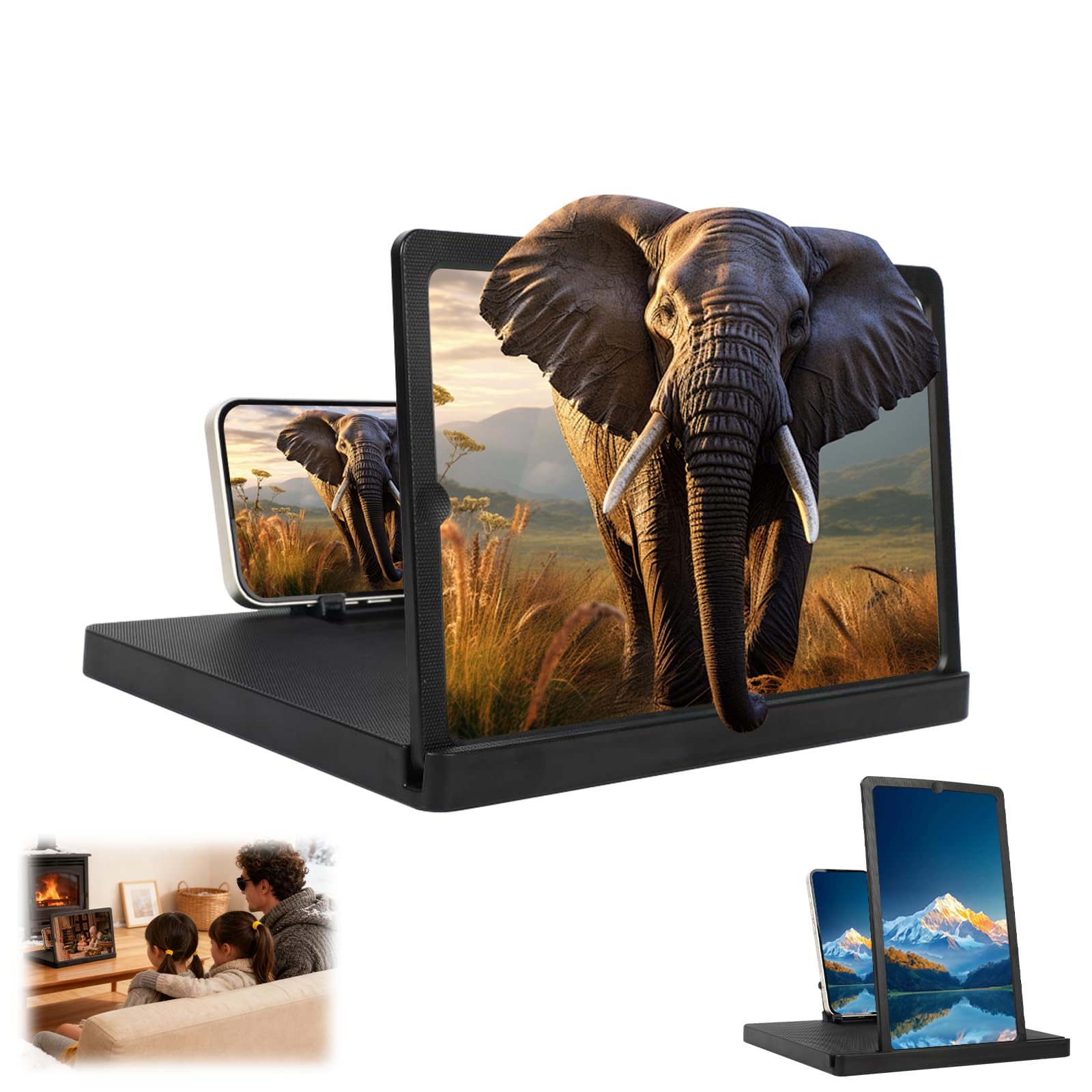 Amplificador de pantalla de película portátil para viajes y entretenimiento en el camping