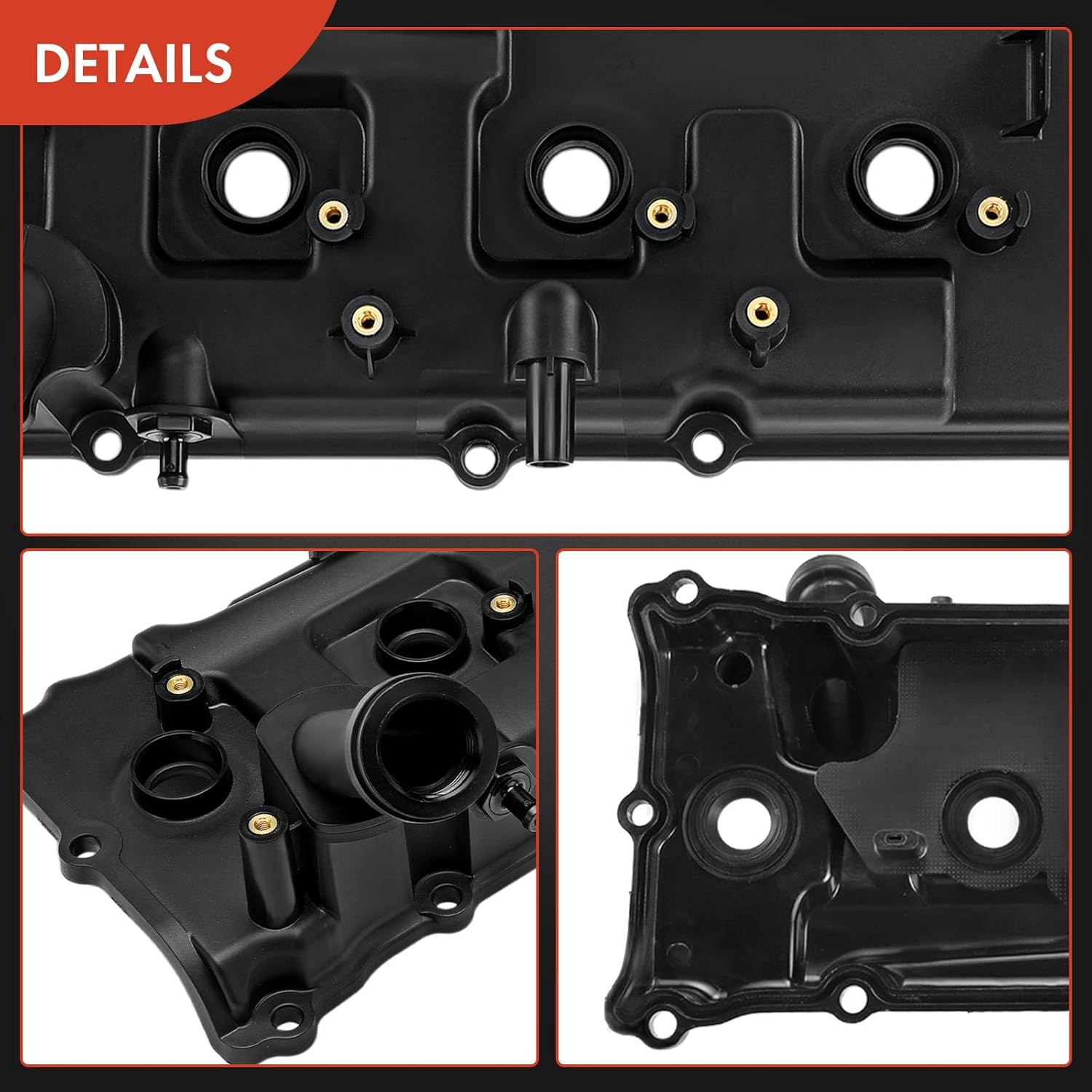 A-Premium Right Side Engine Valve Cover, with Gasket & PCV Valve & Spark Plug Seal Compatible with 2006-2017, Nissan Armada Pathfinder Titan NV2500 NV3500, Infiniti QX56, V8 5.6L, 13264ZE00A