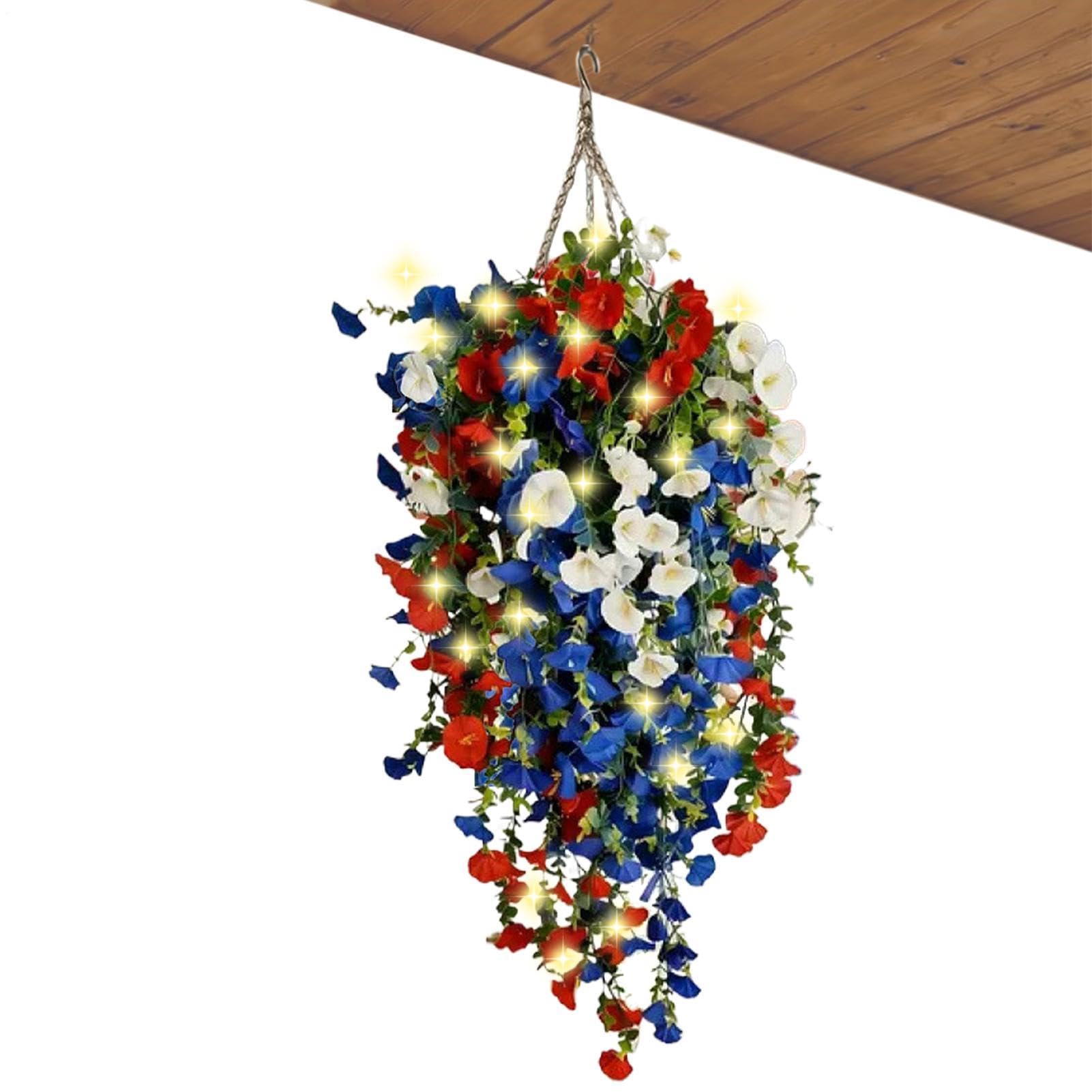 Fleurs artificielles d'extérieur lumineuses pour une décoration de jardin étincelante