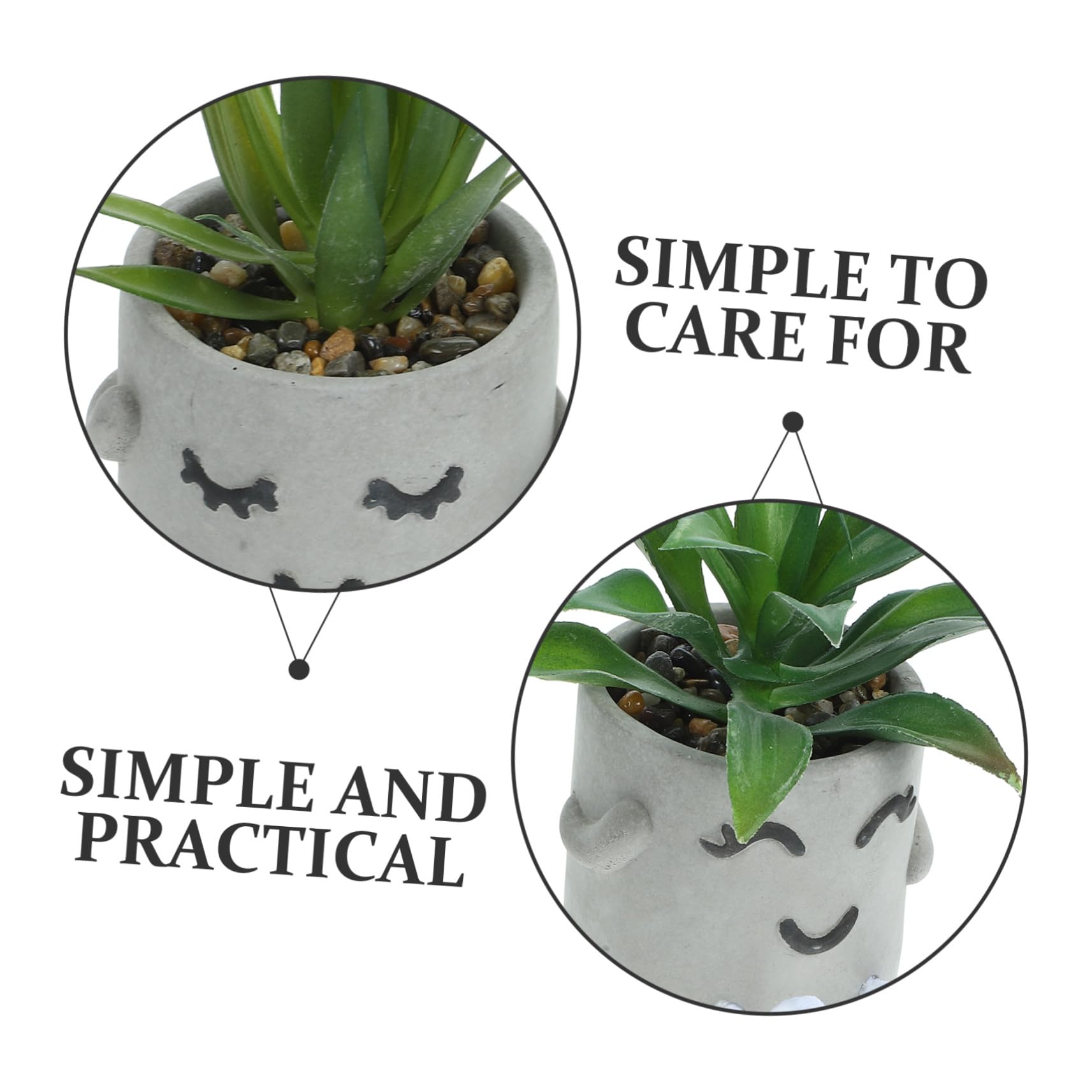 Cabilock 2pièces Bonsaï Artificiel Plastique Plante Grasse Artificielle Pot Décoratif pour Intérieur
