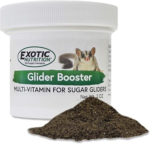 Glider Booster (2 onzas) - Multivitamínico completo - Suplemento de vitaminas y minerales en polvo para planeadores de azúcar de mascotas
