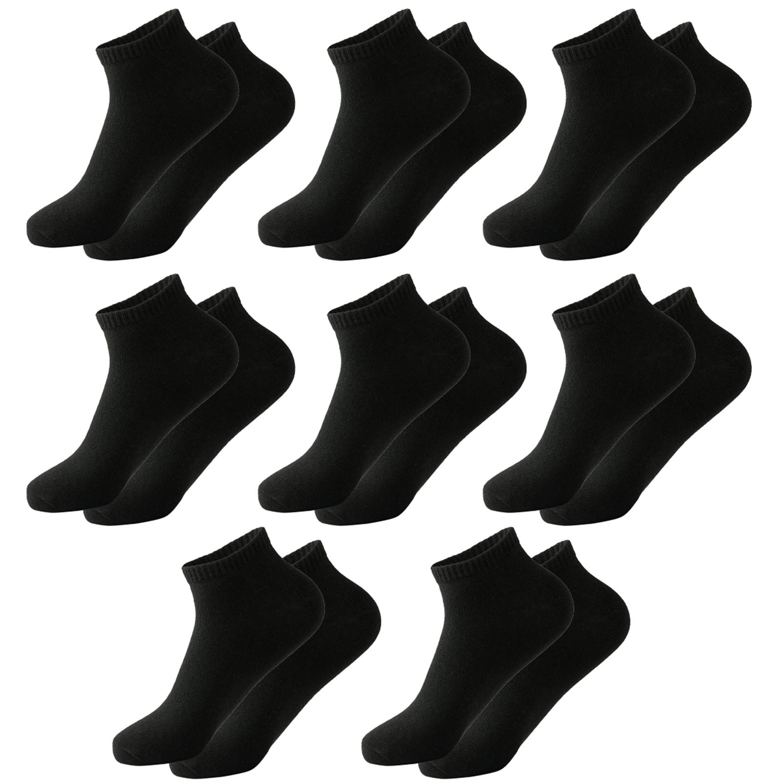 MOCOCITO Calzini Corti Cotone Uomo Donna 8/12 Paia,Calze Corte Sock Fantasmini Traspiranti Estivi, Caviglia Calzini Elastiche Calzini Palestra Leggere per Running,Sportivi,Lavoro,Ciclismo Taglie 35-48