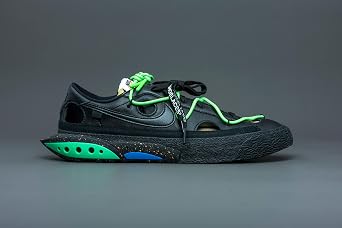 Nike Mens Blazer Low DH7863 001 Off-White - Black/Electro Green - Size 6.5
