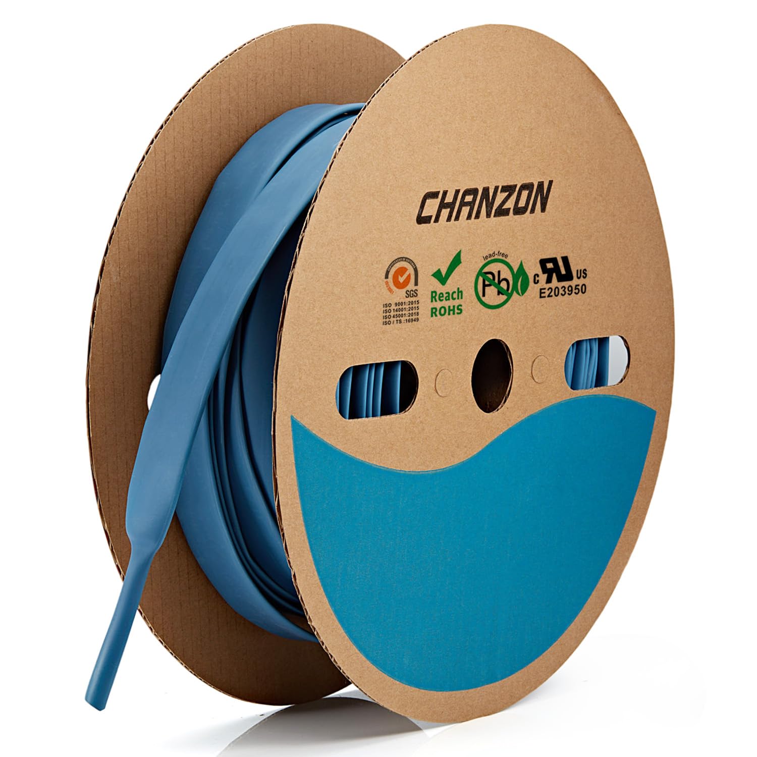 Chanzon 3:1 Ratio - 80ft Roll - Heat Shrink Tubing 5/8" (15mm) - Marine Grade Waterproof Adhesive Lined - (25M Total Length) Blue Polyolefin Sleeving Wrap Shrinking 3 to 1 Ratio 1pcs