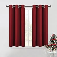 Vista 1 de NICETOWN Cortinas de Ventana Navideñas Blackout, Cortinas Opacas con Aislamiento Térmico y Ojales Sólidos/Cortinajes para Sala de Estar