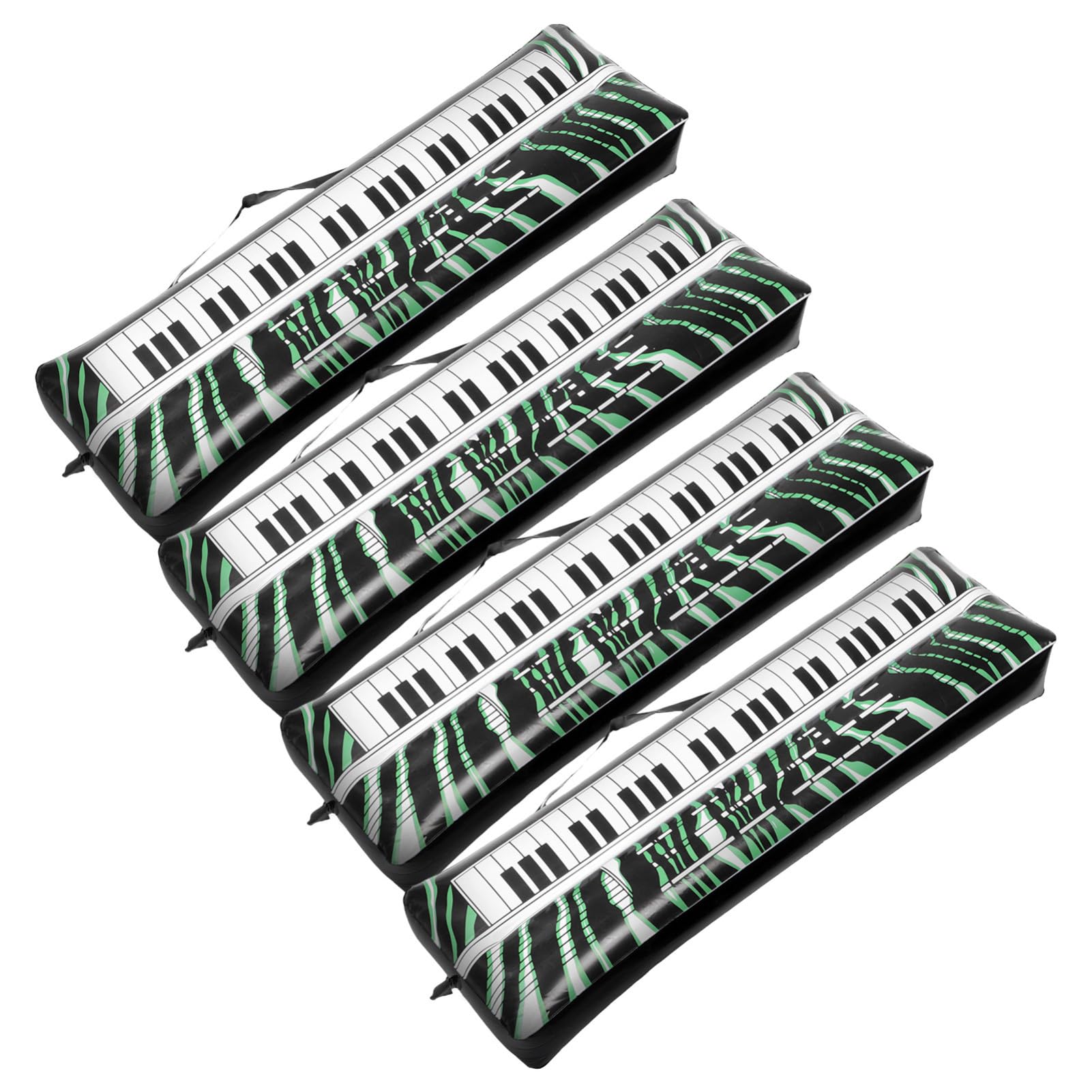 Zerodeko 4pcs Inflatable Electronic Keyboard Decor Party Toy Pvc Inflatable Piano for Music-themed Party Decorations