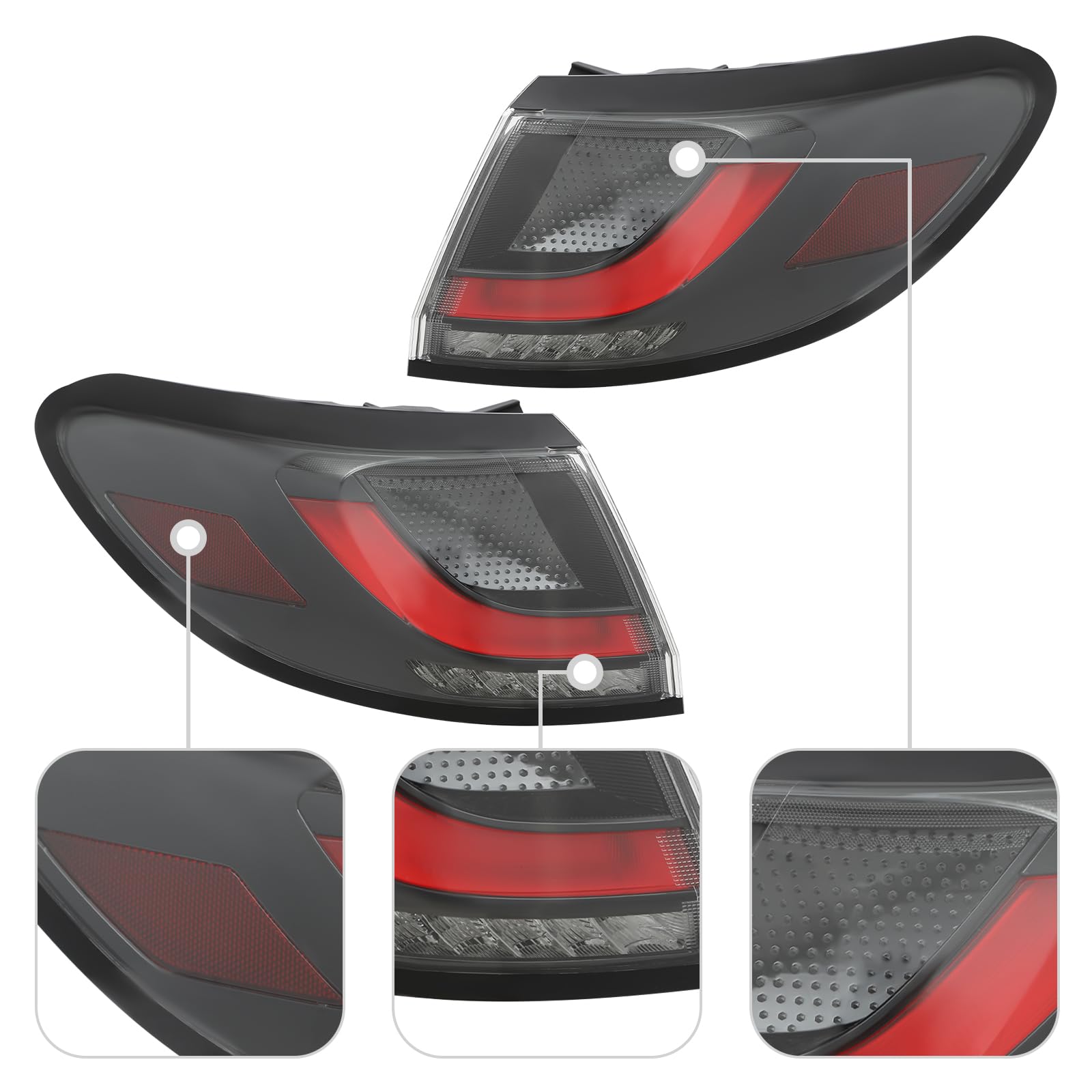 LED Outer Tail Light for 2023-2024 Honda HR-V Rear Taillamp Replacement Pair image 5