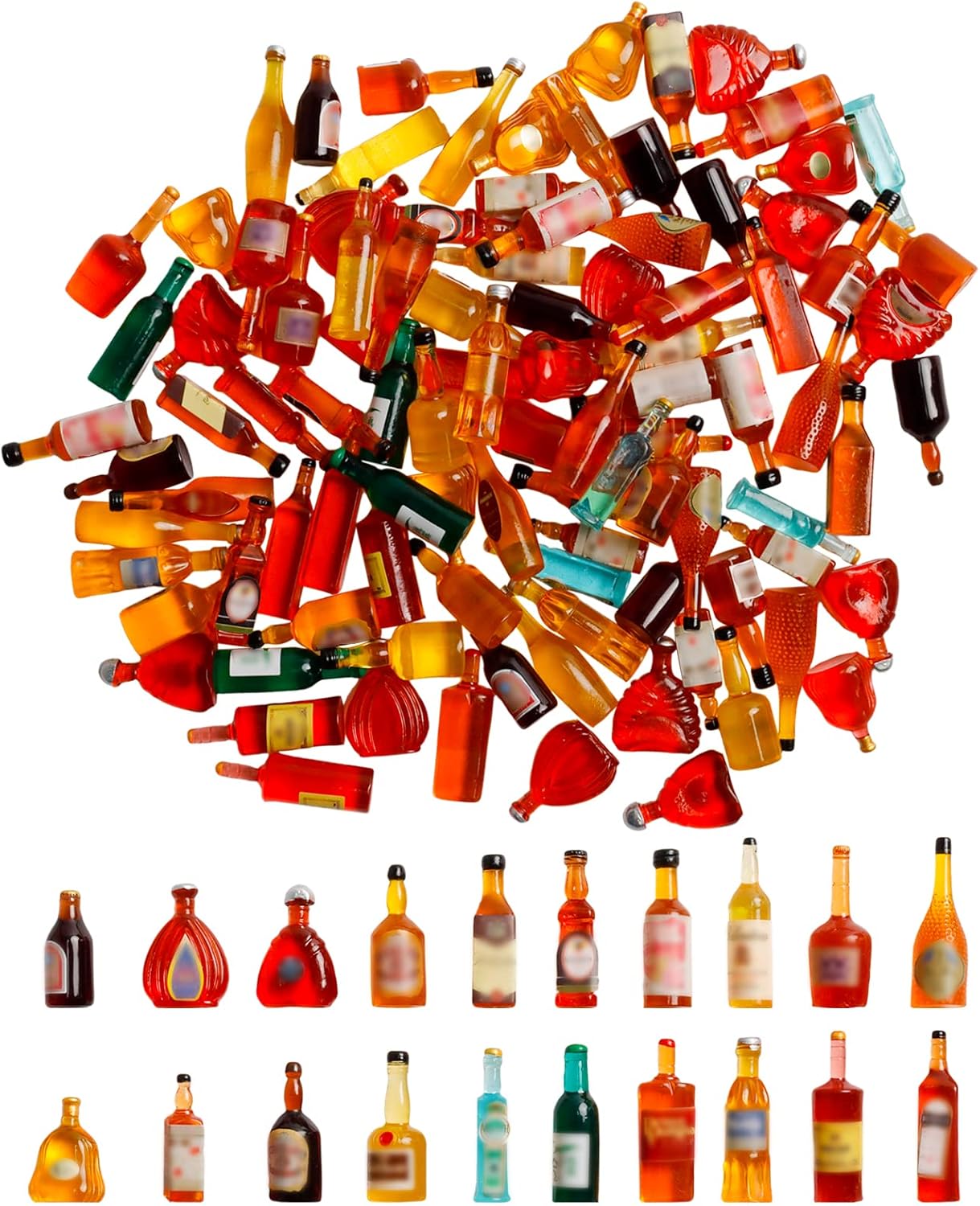 100 PCS Miniature Beer Drinks Decoration 112 Scale Mini