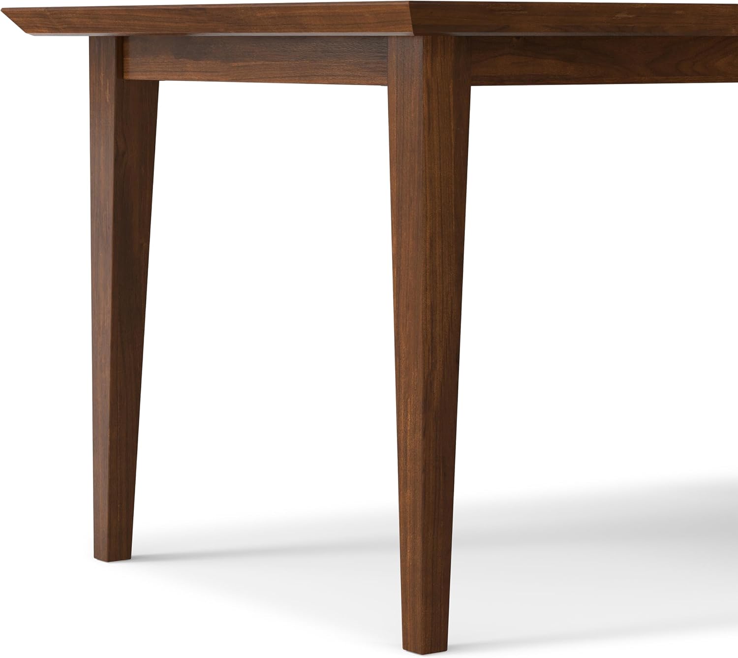 SIMPLIHOME Colby Dining Table - 60 inch Wide Solid Wood Walnut Veneer Rectangular Kitchen Table in Walnut, Rectangular Mid‑Century & Rustic Contemporary Style for Kitchen or Dining Room, Seats 6