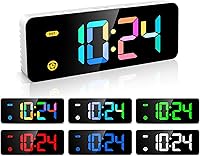 Hodik Kids Alarm Clock: 7 Color Changing Digital Clock, 4 Dimmable Backlights, 3 Volumes, Snooze for Bedroom Classroom