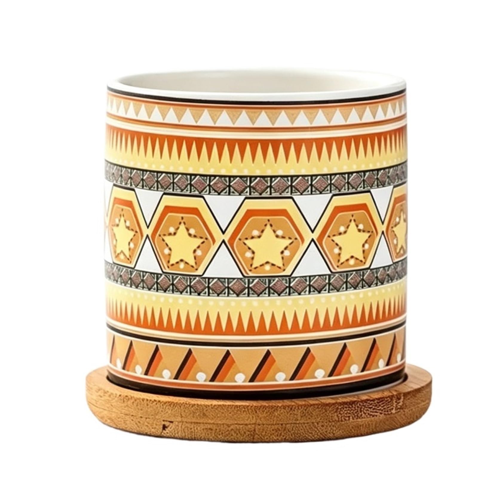 Uway modern Creative Round Ceramic Succulent Pot Minimalist Home Desktop Decoration for garden(BTray)