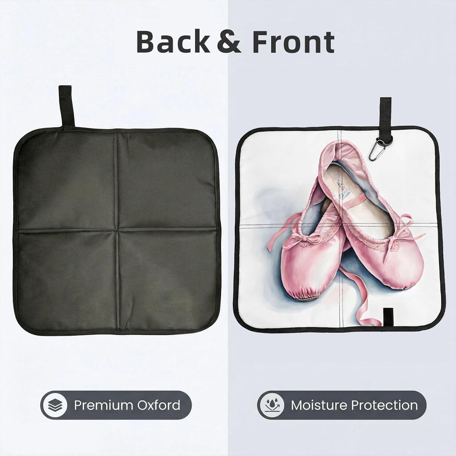 (Ballet Dancer) Sitting Pad Foldable Seat Cushion Lightweight Camping Seat Mat with Hook for Outdoor Hiking Picnic Camping