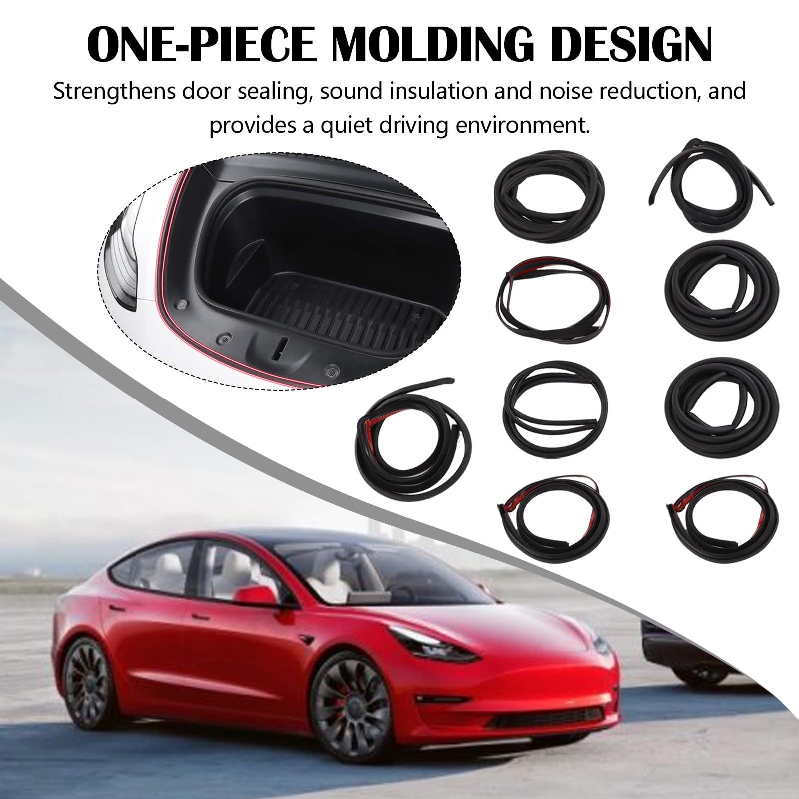Joint Porti√®re Caoutchouc Pour Tesla Model Y 2025 – Protection Anti-Bruit Et √âtanch√©it√© - 7