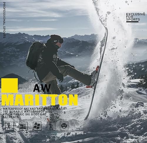 Miniatura 6 de Bolsa para botas de esquí, botas de esquí y snowboard, mochila de viaje para casco de esquí, gafas, guantes, esquís, snowboard y accesorios.