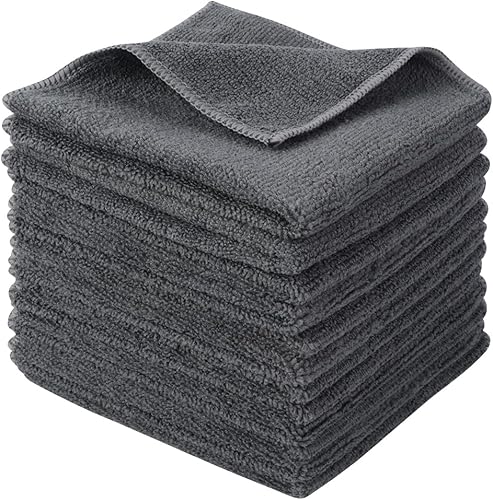 Miniatura 8 de Repasador Sinland Absorbent Microfiber Dish Cloth Kitchen Streak Free Cleaning Cloth Dish Rags Lens Cloths 12 pulgadas x 12 pulgadas Pack de 12