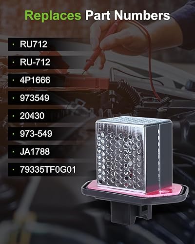 Miniatura 1020 de SCITOO Resistencia de motor de ventilador HVAC para 2008-2013 para Chrysler 300/2008-2016 para Town & Country/2008-2010 para Dodge Charger/2008-2018