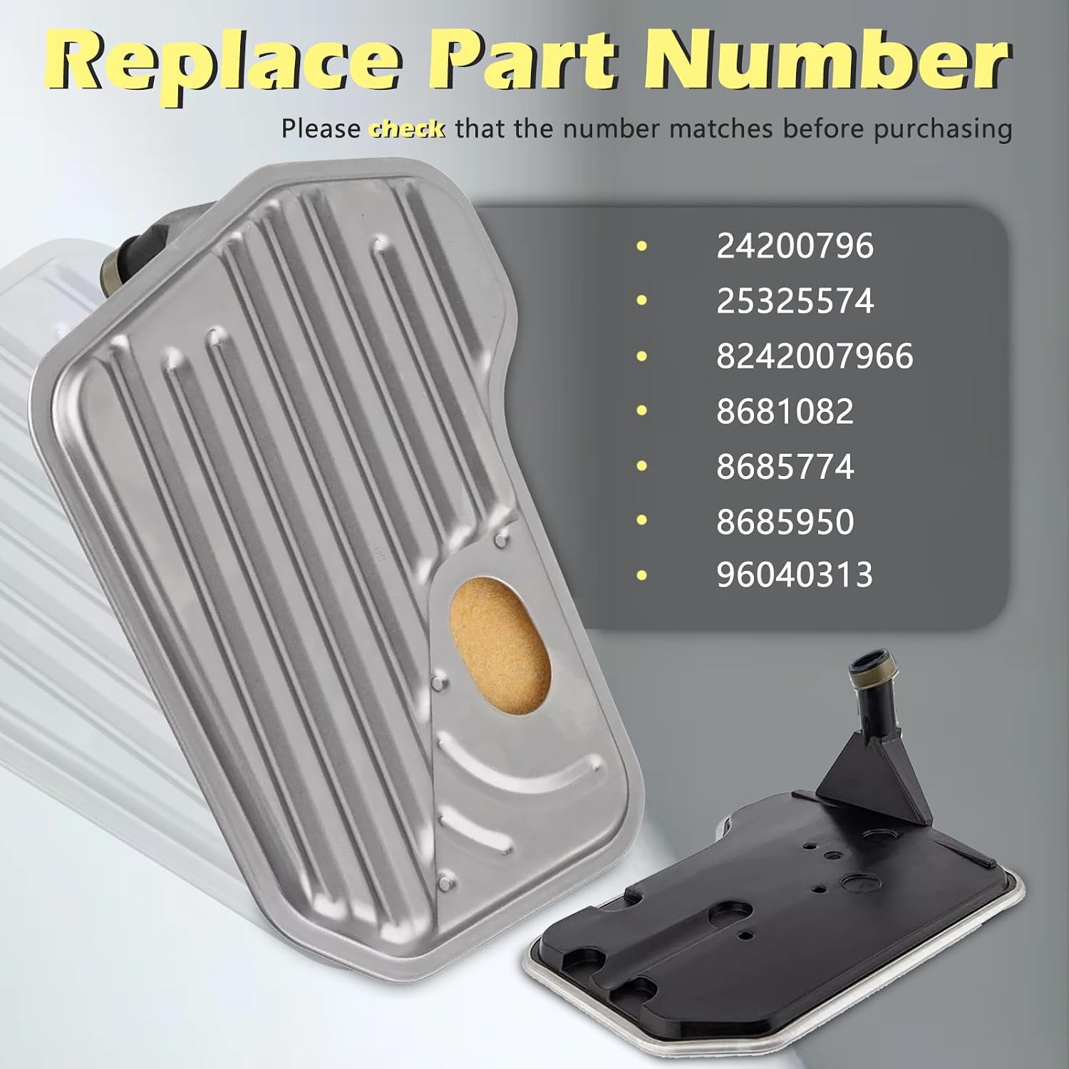 4L60E Auto Automatic Trans Transmission Oil Filter kit with Gasket Compatible with Chevrolet Roadmaster Astro Blazer Camaro Caprice Impala Blazer Tahoe Trailblazer Ext Jimmy Yukon Bravada OE# 24200796
