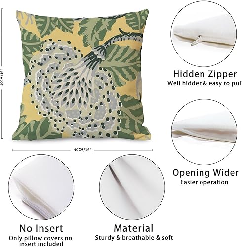 Miniatura 10 de Juego de 2 fundas de cojín con diseño floral de peonía roja y coral, diseño cuadrado de flores chinoiserie, almohada decorativa de doble cara para