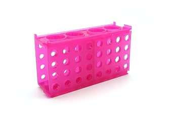 Heathrow Scientific HS29022D 4 Way Tube Rack, Polypropylene, Pink Pack of 5