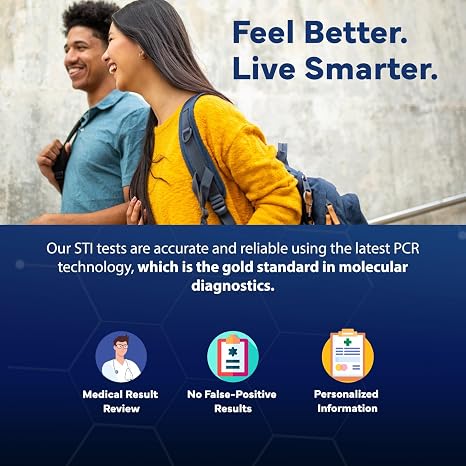 Better Life Science at-Home HSV Test Kit Health Screening Kit for Men & Women Discreet Sample Collection Easy-to-Use Home Testing Kit with Secure Online Results and Lab Processing