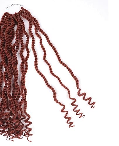 Miniatura 4 de Pelo de ganchillo de jengibre senegalés de 12 pulgadas, pelo corto de ganchillo para niños, trenzas de ganchillo preenrolladas, 8 paquetes de