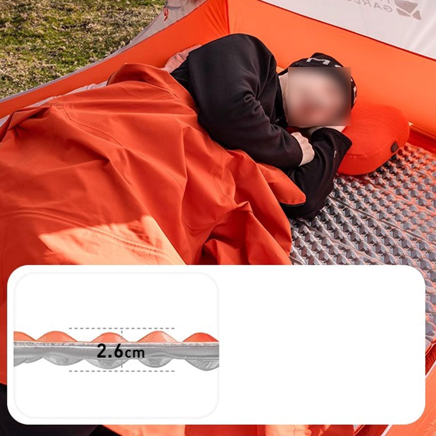 Orange Foam Camping Pad Ultralight Closed Cell Proof Folding Sleeping Mat for Hiking Backpacking and Car