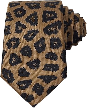 Funny Men Women Leopard Neckties Fashion Ties Polyester Soft Party Business Wedding Neckties for Men Teen Boy