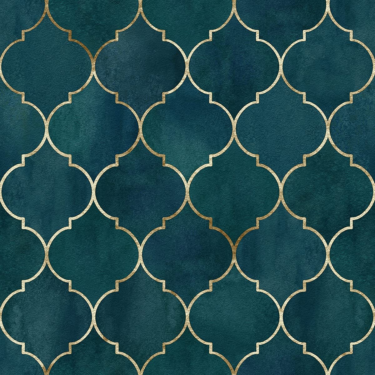 DWELLSINDIA Moroccan Pattern Self Adhesive Textured Wallpaper Waterproof & Scratch Resistant (41 X 244 cm, Dark Aqua) (B091N7758W) Amazon Price History, Amazon Price Tracker