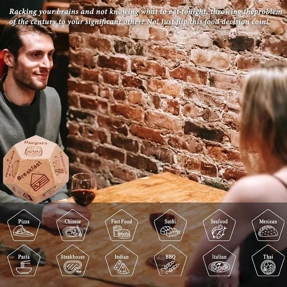 Set di Dadi per Serata Romantica di Coppia - Set di Dadi in Legno a 12 Faccia, Regali Romantici per Anniversario e San Valentino per Moglie, Marito, Lui o Lei (stile B) (stile B)