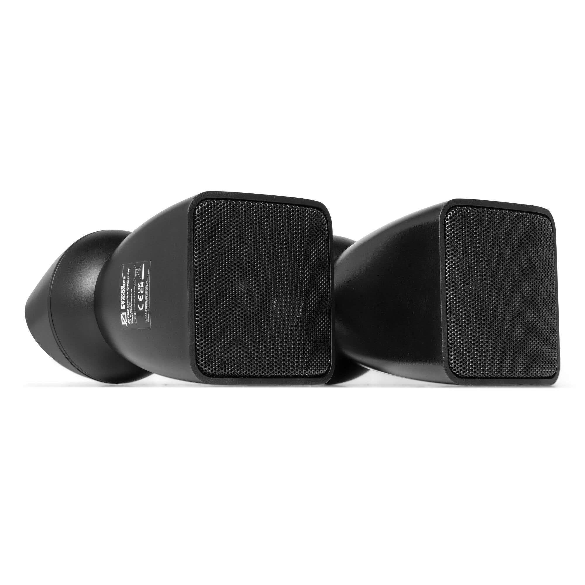 Power Dynamics BSX30B - Set di altoparlanti da parete, 2 altoparlanti passivi con supporto a parete, 100 V e 8 ohm, per gastro, ufficio e impianto stereo, piccolo e compatto, 30 Watt