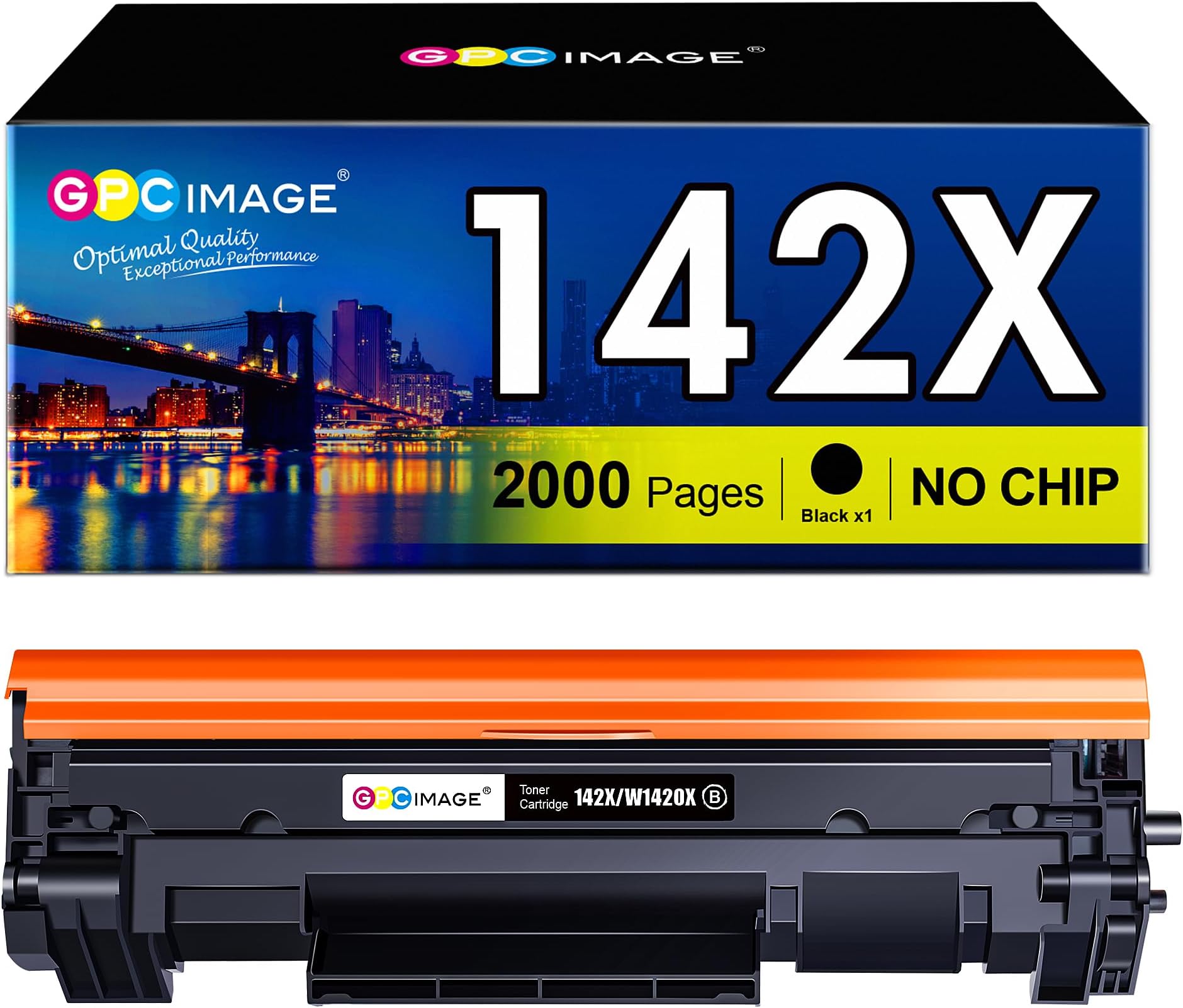 142X Toner 2000 Pages Compatible with HP 142A Black 142X for HP Laserjet MFP M140w Toner M110w M110 MFP M140 MFP M139w M139, No Chip, 1 Black