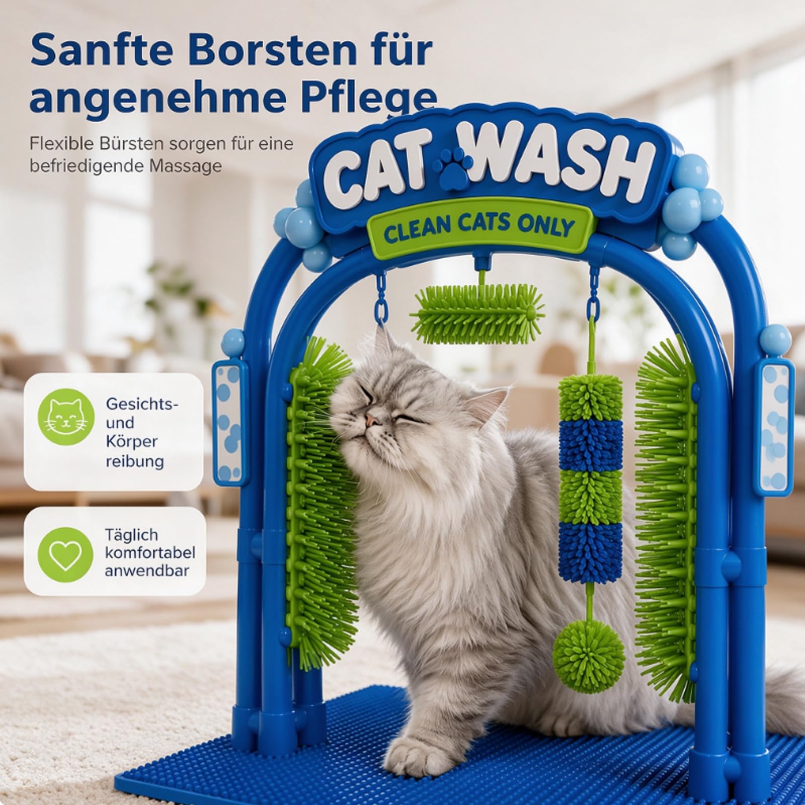 Cat Wash Grooming Station, Self-Grooming Cat Wash Station