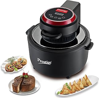 Prestige Multi-Chef All-in-One Air Fryer |80% less Oil Consumption|6.5L Capacity |1200 Watts Power|Airfry,Oven, Toast, Grill|See Through Lid|Advance Digital Display|Even Heat Distribution|Black