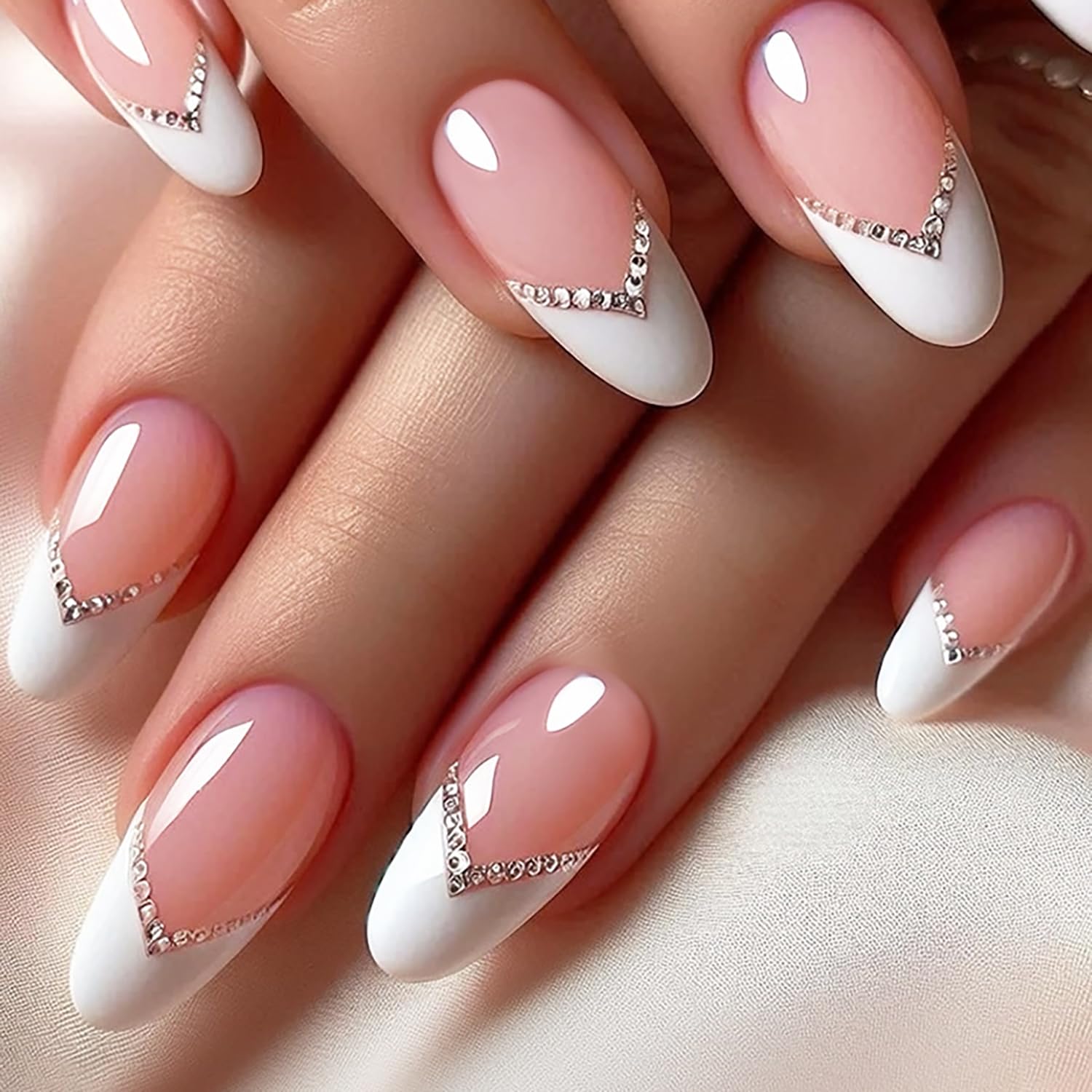 almond press on nails
