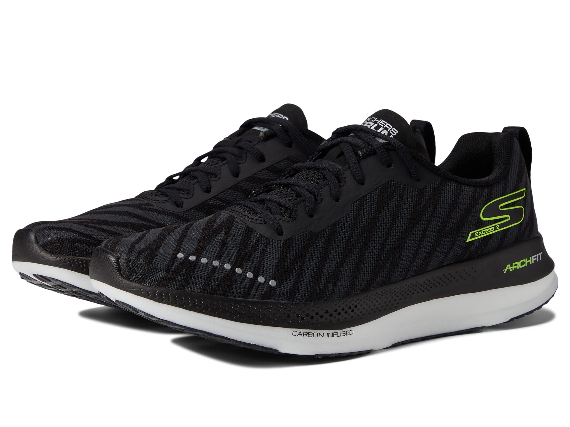 Skechers Mens GO Run Razor Excess 2 Black/White Running Shoes -6 UK (7 US) (246035) (B09Y8ZHGTP) Amazon Price History, Amazon Price Tracker