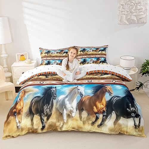 Miniatura 48 de Feelyou - Juego de edredón retro hippie con flores, tamaño King, para niños, con diseño de plantas florales botánicas de los 60 y 70, edredón Multi