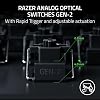 Teclado gamer Razer Huntsman V3 Pro 8KHz esports, óptico analógico, negro | Switches ópticos analógicos Gen-2, Rapid Trigger, actuación ajustable, controles multimedia, keycaps PBT 5