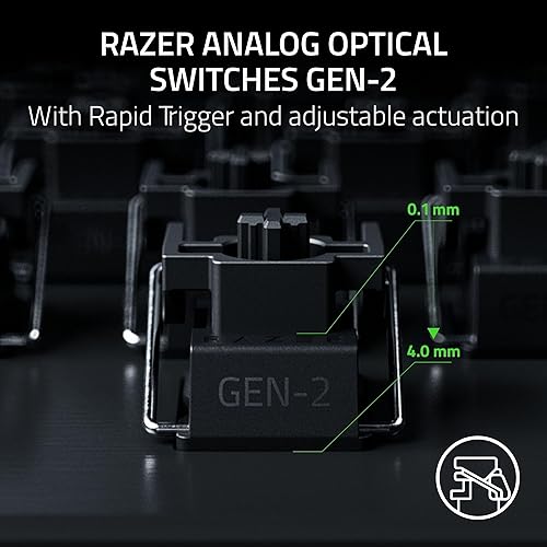 Miniatura 2 de Razer Huntsman V3 Pro 8KHz Teclado para juegos E-sports Interruptores ópticos analógicos Gen 2-8000 Hz Pulsador de sondeo - Disparador rápido -