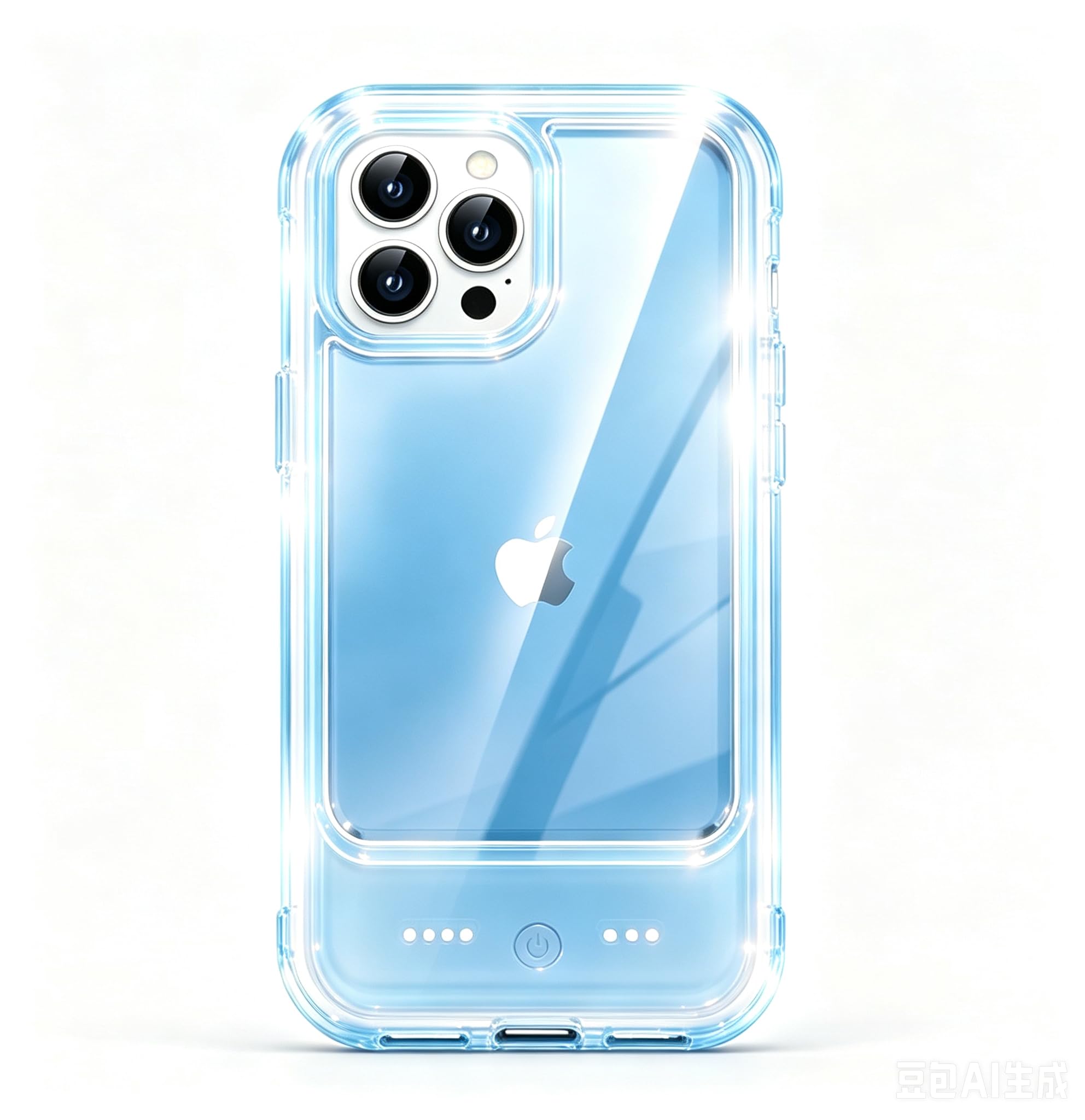 miracase Battery Case for iPhone 17, Upgraded Portable Protective Charging Case with Wireless Charging Compatible with iPhone 17, Clear Blue