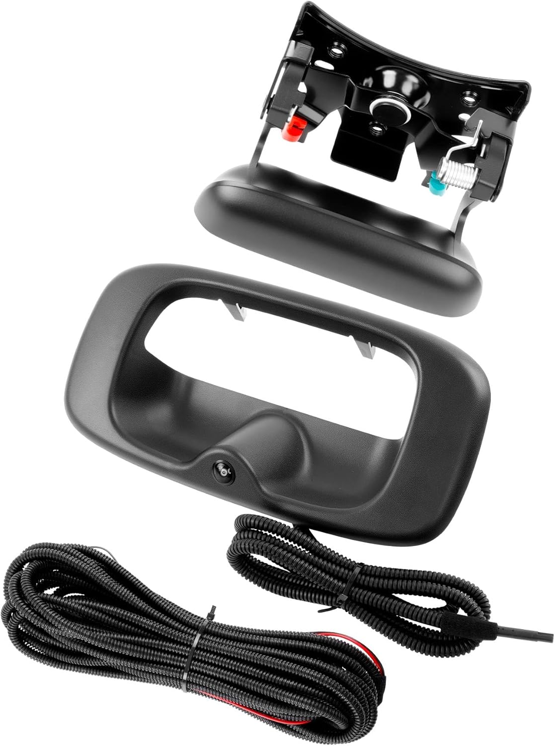 Gledewen Upgrade Metal Tailgate Handle with Backup Camera, with Bezel Trim Rod Clips, Compatible with 1999-2007 Chevy Silverado GMC Sierra 1500 2500 3500, Replaces#15997911 15228539