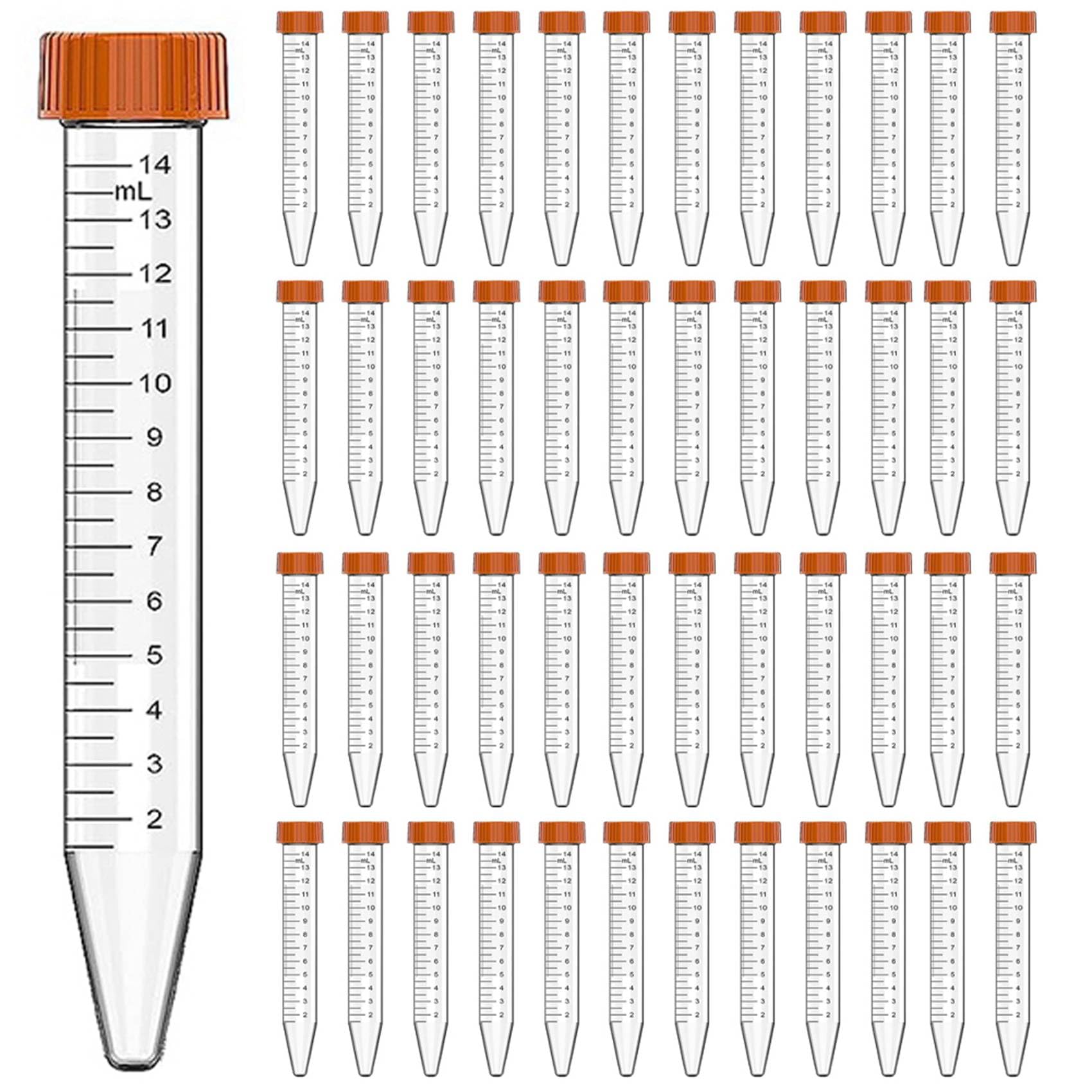 Hndhbfgrt Conical Centrifuge Tube - 15ML Centrifuge Tubes, 50 Pcs Sterile Tubes with Leak-Proof Caps, Conical Tubes