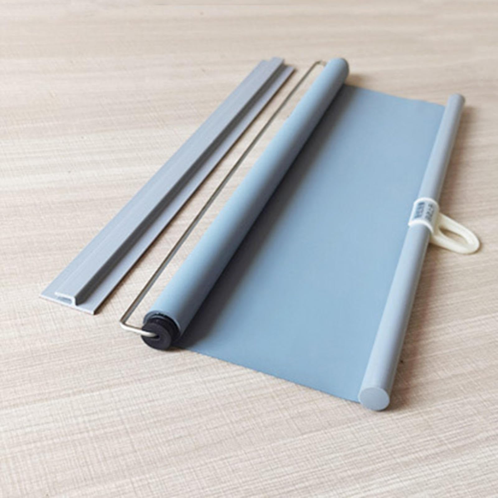 YQOLG87 No Drilling Roller Blinds for Window & Door,Easy Fit Blackout Curtain,Automatic Retractable Sunshade for Home Office Bedrooms Kitchens Living Room - Made to Measure,Grey-W85*H200cm(34 * 79in)